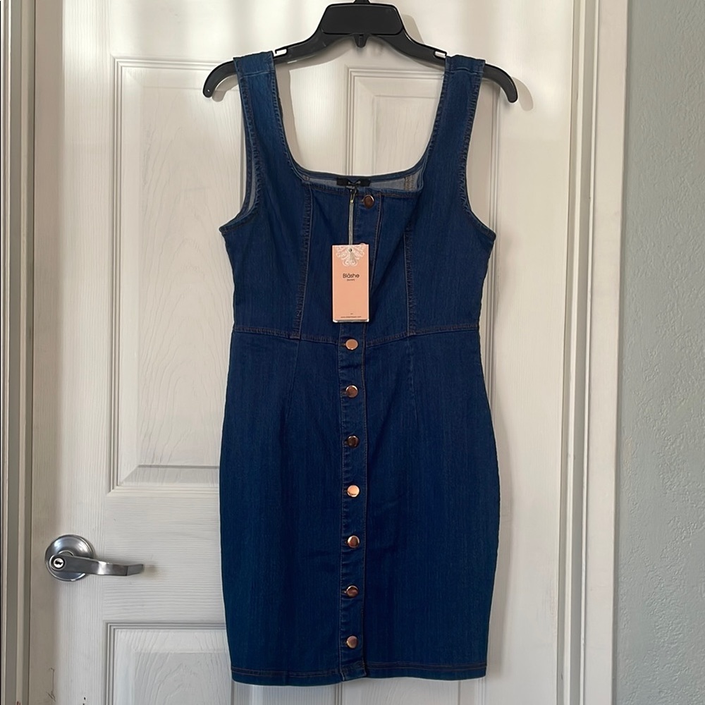 Blue Denim Button-Down Dress